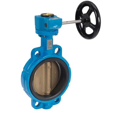 Butterfly valve Type: 6722 Ductile cast iron/Aluminum bronze Centric Gearbox Wafer type